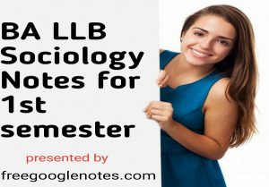 Ba Llb Sociology Notes For 1st Semester