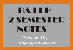 Ba Llb 2nd Semester Notes Pdf