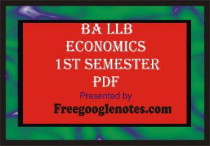 ba llb economics notes pdf