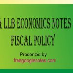 BA LLB economics notes pdf fiscal policy