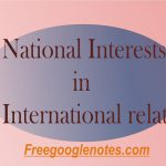 National Interests in International relation