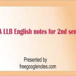 BA LLB English notes for 2nd sem