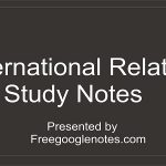 International Relations study notes