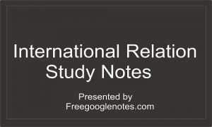 International Relations study notes