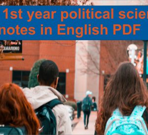 BA 1st year Political Science syllabus 2021