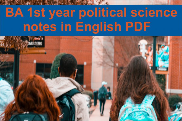 BA 1st year Political Science syllabus 2021