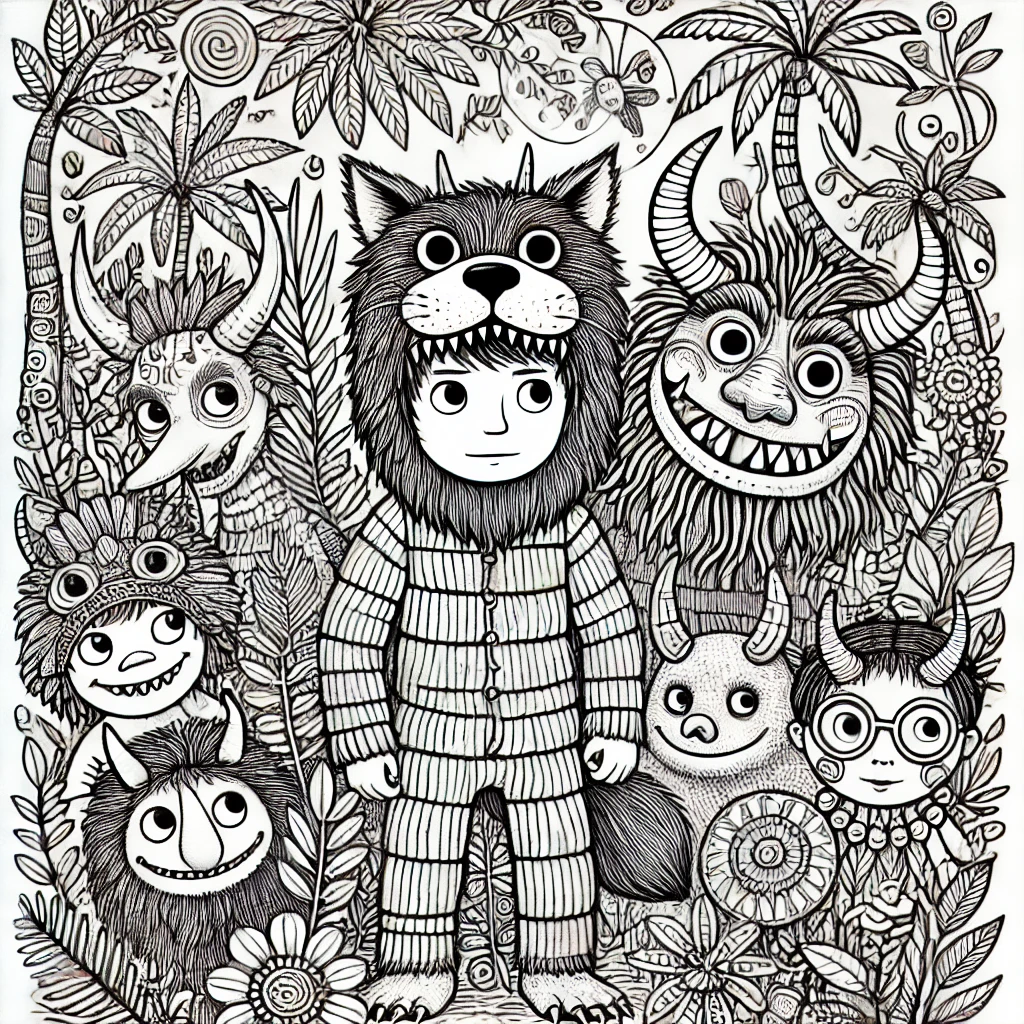 Free Printable Where the Wild Things Are Coloring Pages